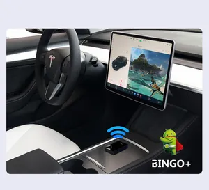 Tesla Model 3 Y SXワイヤレスCarplayアダプター4GSIMカードAndroid12 Carplay Androidボックス