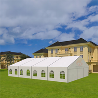 Tentes de réception extérieures robustes pour événements, fêtes et mariages, avec toile et tissu PVC imperméables, pour 50 à 1000 personnes, taille personnalisable