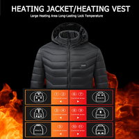 Veste chauffante électrique rechargeable par USB pour homme et femme, veste chauffante pour l'hiver