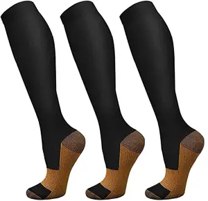 Calcetines de compresión deportivos transpirables para hombre y mujer, calcetín de compresión antideslizante, con logotipo personalizado, OEM