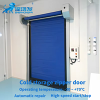 Porte de chambre froide, porte de congélateur, porte à enroulement rapide en PVC, porte industrielle à isolation thermique automatique