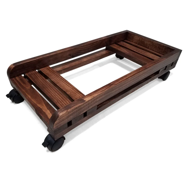 Natural Gaming PC Case Stand Wooden Tower Heat Dissipation Dark Walnut Gaming PC Case Stand for Desktop Computer Tower
