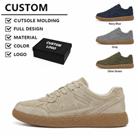 Baskets décontractées pour hommes, tige en microfibre, à lacets, coupe basse, chaussures de skate, semelle en caoutchouc, baskets de marche, logo personnalisé OEM ODM