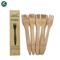 Fourchettes en bois à long manche – Couverts modernes biodégradables et écologiques jetables pour salades, hôtels et fêtes