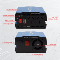 Onduleur Pretiosus de haute qualité 600 W, onduleur à onde sinusoïdale modifiée 12 V 220 V, convertisseur de courant