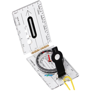 Boussole nautique pliable DC40-2 avec base en acrylique, remplie d'huile, règle de mesure de carte, étanche et antichoc pour la randonnée - Product Image 4