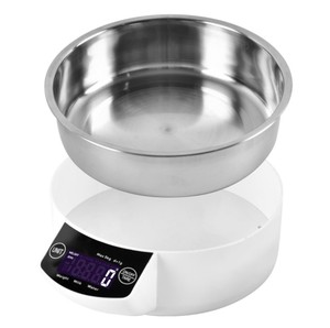 Báscula digital de cocina doméstica con cuenco de acero inoxidable, División de 1g, báscula de peso para alimentos - Product Image 1