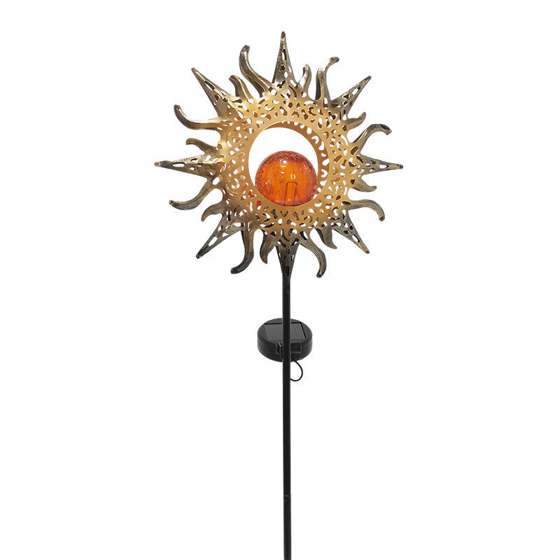 Lamp planted in the empty courtyard sunlight