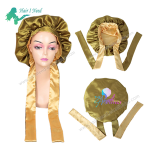 Logo personnalisé Bonnet en <span class=keywords><strong>satin</strong></span> Bonnet en soie pour dormir Bonnet pour cheveux pour soins capillaires en <span class=keywords><strong>satin</strong></span> tressé - Product Image 1