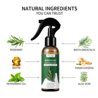 Semprotan Pertumbuhan Rambut Air Beras Minyak Rosemary Alami Label Pribadi OEM Semprotan Rambut Rosemary