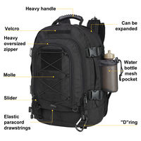 Sac à dos tactique Molle robuste et extensible avec poche pour bouteille d'eau et patch Velcro pour la randonnée, le camping et la chasse en plein air