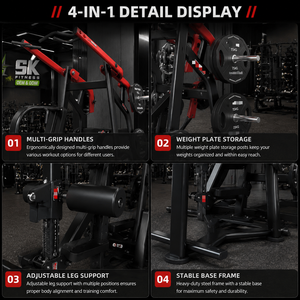 Machine à rames verticales robuste SK, équipement de musculation commercial à charge libre pour l'entraînement des pectoraux latéraux et du dos - Product Image 4