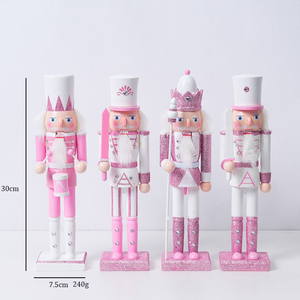 Casse-noisettes décorations de Noël 30 cm 12 pouces Casse-noisettes traditionnels en bois Soldats Ornements pour arbre de Noël Maison Noël - Product Image 5