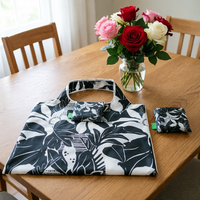 Sac de rangement pliable personnalisé en gros avec pochette carrée, vente chaude, durable, écologique, recyclable, en polyester 190T