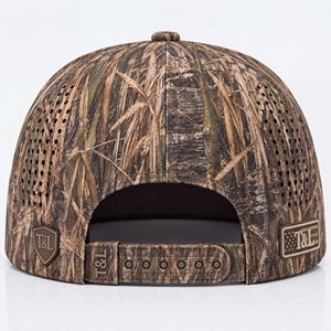 Golf Cap <b>Reed</b> Camo Tan Brown Waterproof PVC Patch Rope 5 <b>Panel</b> Perforated Breathable Waterfowl Duck Hunting Men Women - Product Image 4