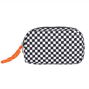 Hot-Selling High-End for <b>Toiletry</b> <b>Bag</b> Black White Checkered Makeup Skincare Storage Large Capacity <b>Bag</b> Cosmetic <b>Bags</b> Cases - Product Image 3