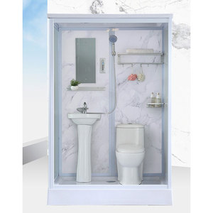 <span class=keywords><strong>Salle</strong></span> <span class=keywords><strong>de</strong></span> <span class=keywords><strong>bain</strong></span> intégrée tout-en-un avec séparation sèche et humide, idéale pour hôtel et appartement, toilettes et douche intégrées - Product Image 6