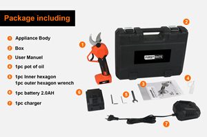 Ciseaux électriques à piles 20V Sécateurs de jardinage électriques pour l'élagage des arbres et les branches de coupe Outils de jardinage - Product Image 4