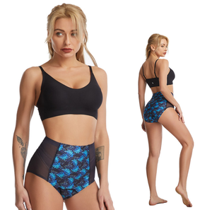 Ropa interior menstrual de seda helada de gran altura, bragas transparentes y transpirables de malla lateral a prueba de fugas para mujer, menstruación - Product Image 5