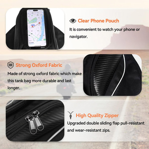 Sac de moto Oxford durable avec aimant puissant, résistant à l'eau, grande capacité, sac de réservoir de moto - Product Image 3