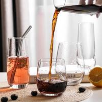 Verre à vin rouge sans pied personnalisé en cristal transparent, style classique vintage minimaliste, en forme d'œuf, avec logo, en PPWR, pour boissons non alcoolisées