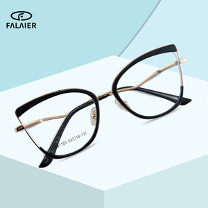 Montures de lunettes de vue œil de chat FalaiEr 87103 TR90, monture intégrale, protection anti-lumière bleue, unisexe, verres en acétate - Product Image 1