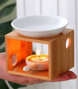 <span class=keywords><strong>Brûleur</strong></span> à cire de bougie en céramique de bambou en gros <span class=keywords><strong>pas</strong></span> <span class=keywords><strong>cher</strong></span>, <span class=keywords><strong>brûleur</strong></span> à huile parfumée, <span class=keywords><strong>brûleur</strong></span> à fusion - Product Image 5