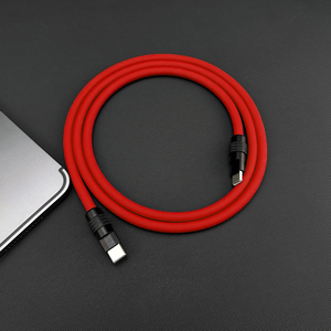 Tendance chaude <span class=keywords><strong>incassable</strong></span> 1M Silicone Type C à Type C Câble Cordon 100W 240W 5A Usb C Câble de charge en silicone rapide pour <span class=keywords><strong>IPhone</strong></span> 15 - Product Image 4