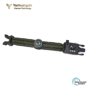Outdoor survival <b>bracelet</b>, multifunctional nylon woven umbrella <b>rope</b>, three strand pattern compass <b>bracelet</b> - Product Image 6