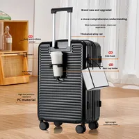 Valise unisexe de 20 pouces, grande capacité, valise à roulettes, ABS, légère, sac à bagages durable, fournisseur personnalisé, ensemble de valises de voyage