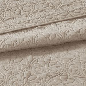 Juego de colcha reversible DB caqui tamaño Queen Tejido estilo liso Juego de 4 piezas para el hogar boda Hotel poliéster PVC desechable - Product Image 4