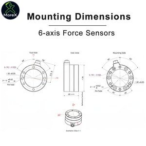 เซ็นเซอร์วัดแรงบิดแบบหลายแกน M6X8 สำหรับการตรวจจับการชน การแพทย์ด้านกีฬา และการทดสอบเทคโนโลยีกระดูกและข้อ - Product Image 3