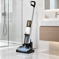 Aspirateur sans fil humide et sec avec autonomie de 30 minutes et rotation à 180° ° Conception inclinable, auto-nettoyante et à traction avant puissante