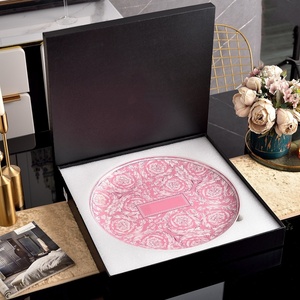 Services de table en porcelaine fine de style américain, assiettes peu profondes occidentales pour steak et légumes, emballage cadeau, compatibles lave-vaisselle/micro-ondes - Product Image 2