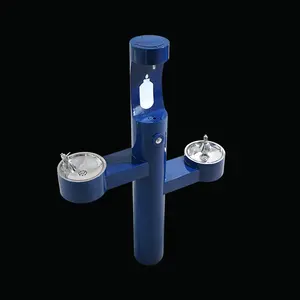 ADA compliant 3 tier stainless steel park drinking fountain outdoor straight drinking fountain with bottle filter