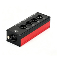 Boîtier de distribution audio 4 canaux RJ45 XLR, prolongateur de réseau DMX, câble Cat5e Cat6, boîtier métallique multicolore, connecteur XLR pour signal de scène