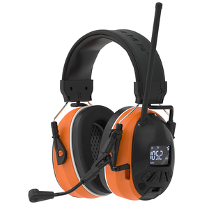 Cuffie bluetooth senza fili earm cuffie over-ear fm radio microfono pieghevole protezione dell'udito con cancellazione del rumore paraorecchie di sicurezza