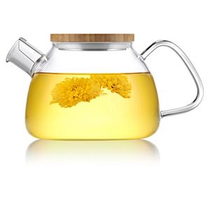 Cafetière à <span class=keywords><strong>double</strong></span> <span class=keywords><strong>paroi</strong></span> en verre de style moderne, infuseur japonais, bouilloire, théière en verre transparente avec couvercle en bambou - Product Image 5