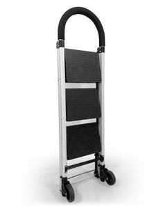 Chariot pliable en alliage d'aluminium à marches larges à 3 marches et échelle mobile avec roues - Product Image 4