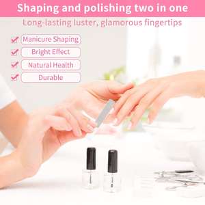 זכוכית נייל שיינר ברק גביש לטש עם מקרי עצמאית, משודרג ננו נייל חיץ זכוכית עבור טבעי ציפורן שמיר OEM,ODM - Product Image 3