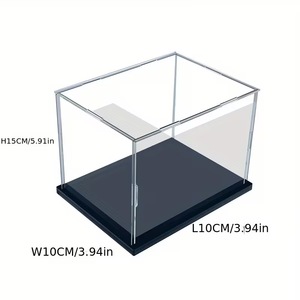 Boîte de rangement en acrylique transparent DSF87, 20x20x30cm, boîte de présentation transparente pour l'organisation du bureau ou des étagères, personnalisable - Product Image 3
