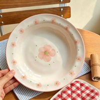 Service de table en céramique Huayu Jian, magnifique, nouveau, tons rose doux, motifs émaillés, haute qualité, bols à riz, assiettes, passe au micro-ondes