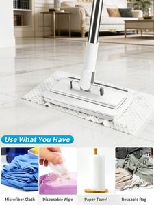 Kit de Recambio de Mopa Plana Desechable Húmeda/Seca para Venta al por Mayor, para Limpieza de Suelos Multisuperficie y Eliminación de Polvo en Hogares y Oficinas - Product Image 2