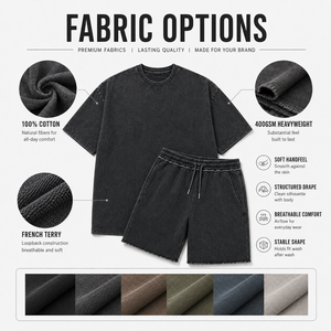 Shorts longs amples <span class=keywords><strong>d</strong></span>écontractés pour hommes en molleton imprimé, style streetwear vintage, avec ourlet <span class=keywords><strong>d</strong></span>élavé et effet usé, coupe large, OEM - Product Image 5