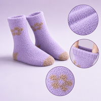 Chaussettes douces personnalisées, chaussettes en peluche chaudes et moelleuses pour femmes et filles, avec un confort extensible et un design adorable