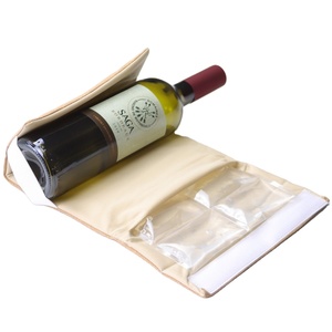 Manchon isotherme portable en nylon pour bouteille de vin, fabriqué en Chine, garde au frais pendant 2 heures, avec fermeture de protection par défaut - Product Image 4