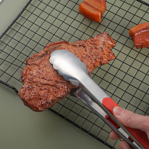 Premium Stainless Steel Kitchen <b>Tongs</b> with Silicone Handles - Ideal for BBQ, Salad & <b>Serving</b> - Product Image 4