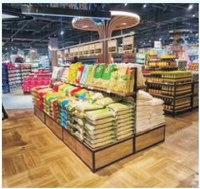 Étagère de présentation réglable en fer et plastique pour fruits et légumes, idéale pour les supermarchés
