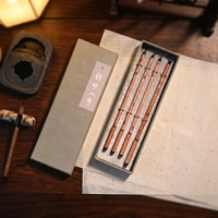 Pinceau de calligraphie chinoise traditionnelle avec poils mixtes pour débutants et professionnels, manche en bois durable