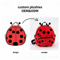 Sac en peluche personnalisé best-seller, forme d'animal 3D avec sangles réglables pour cadeau de Noël ou d'anniversaire